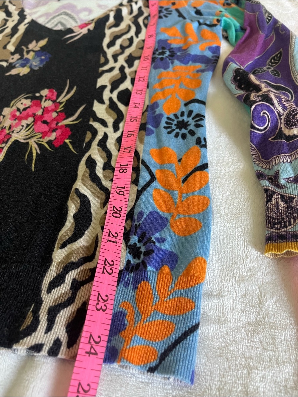 Etro Multicolor Floral Paisley V‑Neck Knit Top - Made in Italy 🇮🇹 - Picture 5 of 7